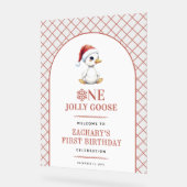 One Jolly Goose Modern First Birthday Welcome Sign アクリルサイン (傾斜)