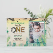 One Jungle 1st誕生日パーティーSafari ZOO写真 招待状 (スタンド正面)