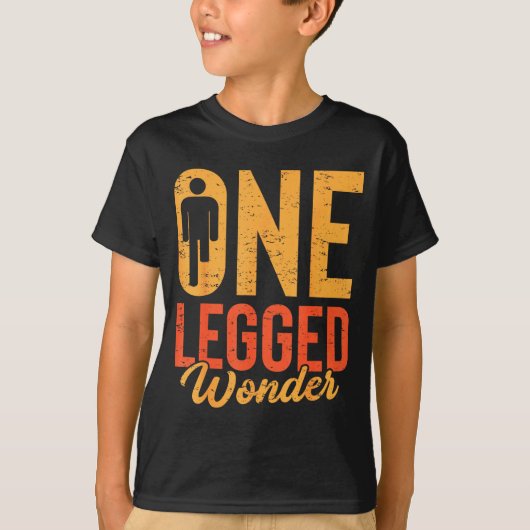 One Legged Wonder Funny Leg Amputee Prosthetic Han Tシャツ (正面)