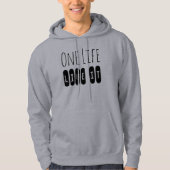 One Life, Live It Motivational Slogan パーカ (正面)
