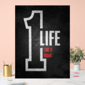 "One Life, Live It Right" – ポスタやる気を起こさせるー アクリルサイン (ウェディング)
