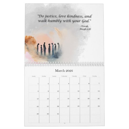 "One Light, Many Lamps: Unity in Diversity" カレンダー (3月 2026)