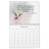 "One Light, Many Lamps: Unity in Diversity" カレンダー (1月 2026)