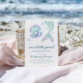 One Little Pearl 1st Birthday 招待状