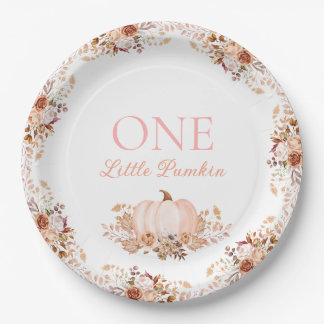 One little Pumpkin Paper Plate ペーパープレート