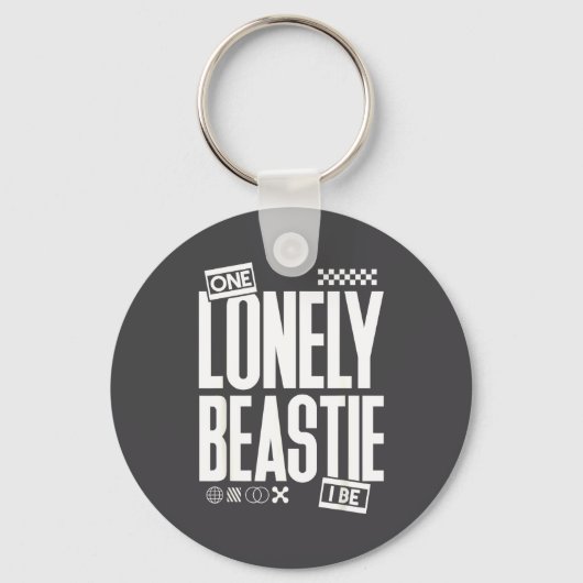 One Lonely Ie I Be Funny Quote Sarcastic Retro Hum キーホルダー (正面)