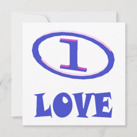 One Love art pattern blue hint of purple (正面)