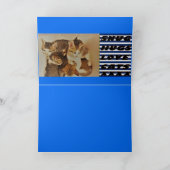 One Love art pattern blue hint of purple カード (内部)