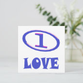 One Love art pattern blue hint of purple カード (スタンド正面)