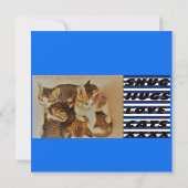 One Love art pattern blue hint of purple カード (裏面)