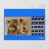 One Love art pattern blue hint of purple ポストカード (裏面)