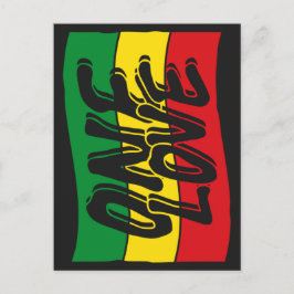 One Love Drapeau Reggae Rasta ポストカード