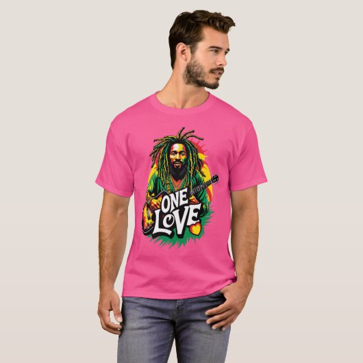 One Love el Rey del Reggae Tシャツ (正面フル)