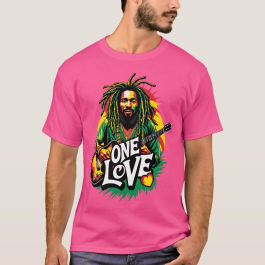 One Love el Rey del Reggae Tシャツ (正面)