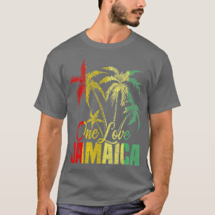 One Love Jamaica Caribbean Vacation Reggae Tシャツ