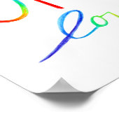 One Love & Light Wordsアート感動的ポスター ポスター (角)