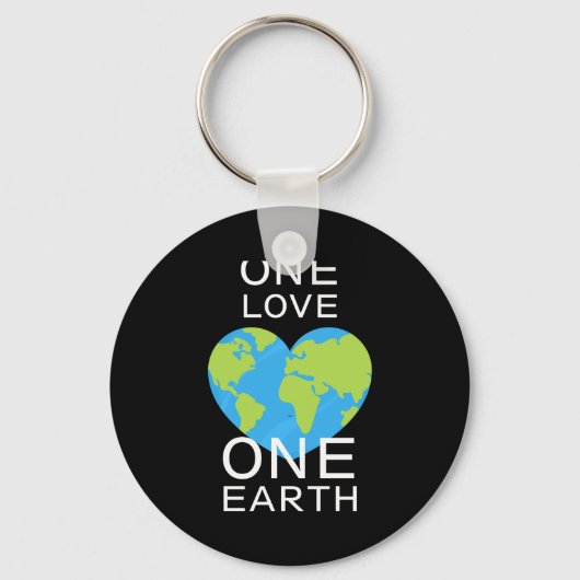 One Love One Earth Earth Day Save Our Planet T Shi キーホルダー (正面)