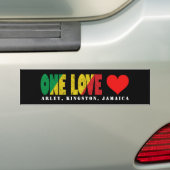 ONE LOVE Peace and Love Quote バンパーステッカー (車上)