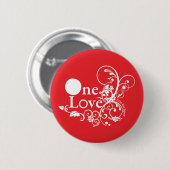 One Love - Pray for Japan (Red) 缶バッジ (正面&裏面)