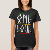 One Love Rasta Colors Reggae Tシャツ (正面)