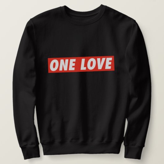 One Love Rastafari Rasta Reggae Sweater スウェットシャツ (デザイン正面)
