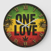 One Love Regga ラージ壁時計 (正面)