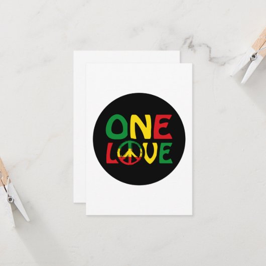 One Love, Reggae design カード (正面/裏面インサイチュ)