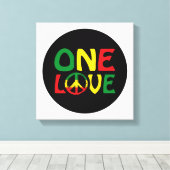 One Love, Reggae design キャンバスプリント (インサイチュ (ウッドフロア))