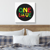 One Love, Reggae design キャンバスプリント (インサイチュ (寝室))
