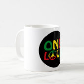 One Love, Reggae design コーヒーマグカップ (正面左)