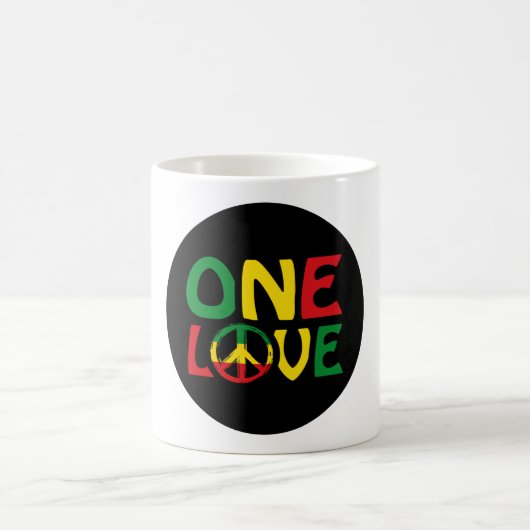 One Love, Reggae design コーヒーマグカップ (中央)
