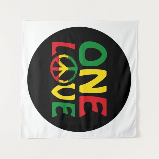 One Love, Reggae design タペストリー (正面(横))
