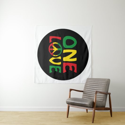 One Love, Reggae design タペストリー (インサイチュ(横))