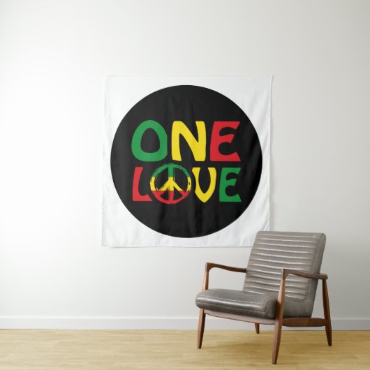 One Love, Reggae design タペストリー (インサイチュ)