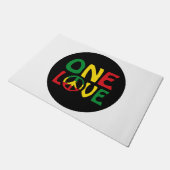 One Love, Reggae design ドアマット (アングル)