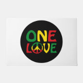 One Love, Reggae design ドアマット (正面)