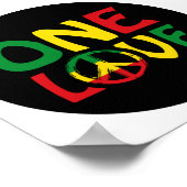 One Love, Reggae design ポスター (角)