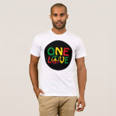 One Love, Reggae design Tシャツ (正面フル)