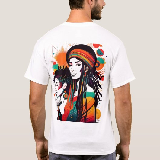 One Love Reggae Design Tシャツ (裏面)