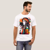 One Love Reggae Design Tシャツ (正面フル)