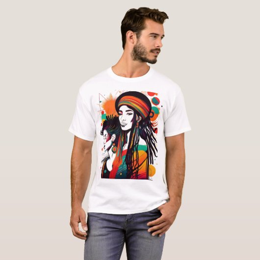 One Love Reggae Design Tシャツ (正面フル)