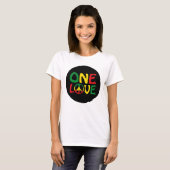 One Love, Reggae design Tシャツ (正面フル)