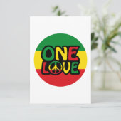 One Love, Reggae design with reggae colors カード (スタンド正面)
