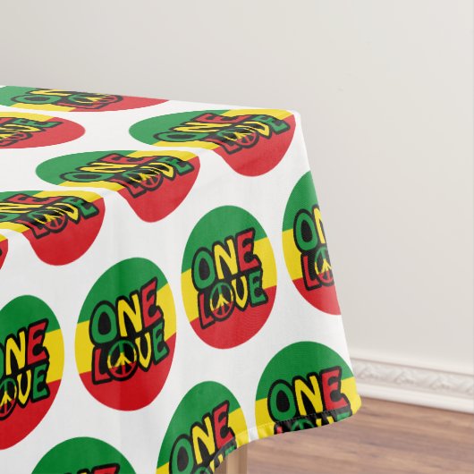 One Love, Reggae design with reggae colors テーブルクロス (インサイチュ)