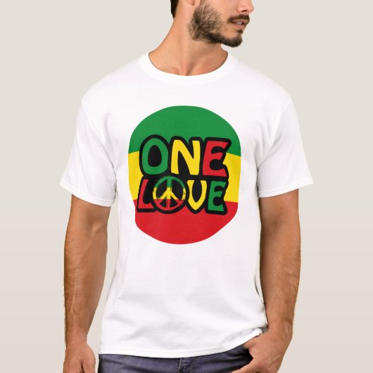 One Love, Reggae design with reggae colors Tシャツ (正面)