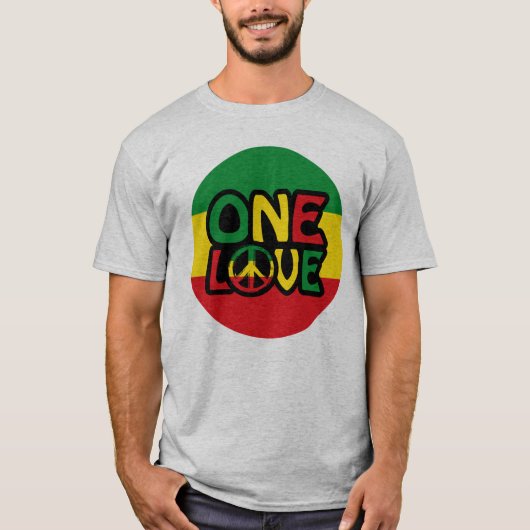 One Love, Reggae design with reggae colors Tシャツ (正面)