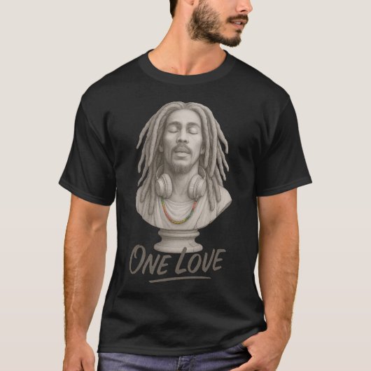 One Love – Reggae Spirit in Stone Tシャツ (正面)