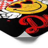 One Loved Dude Checkered Heart Valentines Day Boys ポスター (角)