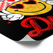 One Loved Dude Checkered Heart Valentines Day Boys ポスター (角)