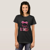 One Loved Granna Messy Bun Women Valentine's Day Tシャツ (正面フル)